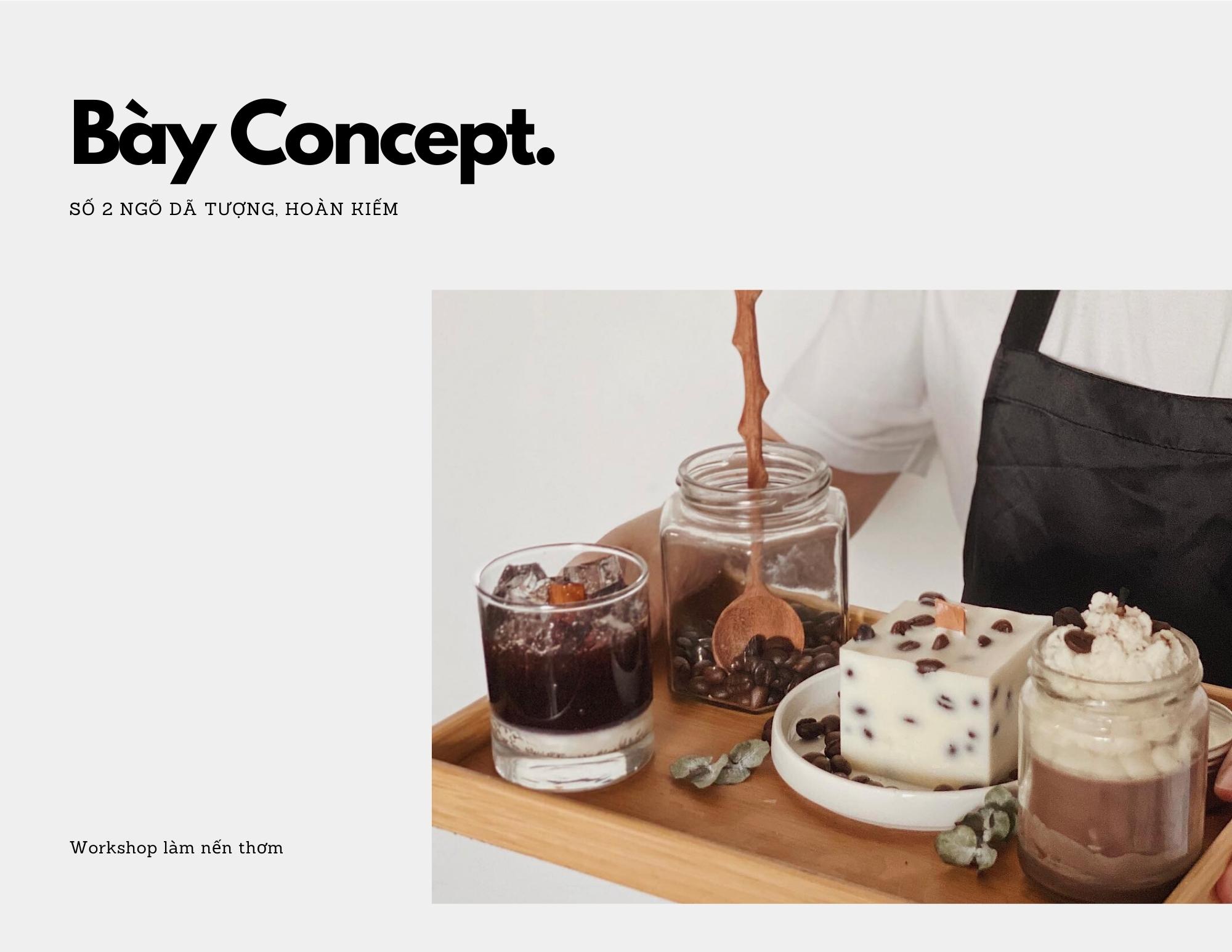 workshop làm nến thơm Bày Concept nofoodphobia